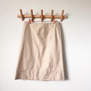 Prada Khaki Sateen Skirt